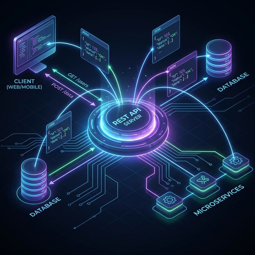 Diagramme des points de terminaison API REST complets pour le traitement d'images